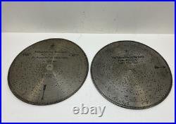 STELLA MUSIC BOX 15 1/2 DISC Lot x 12 vintage antique metal TRILBY Two Step