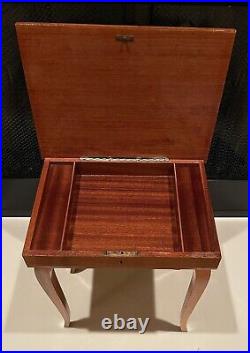 STUNNING? Vintage Italian Satinwood Inlaid Marquetry Music Box Side Table