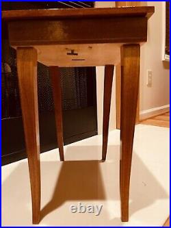 STUNNING? Vintage Italian Satinwood Inlaid Marquetry Music Box Side Table