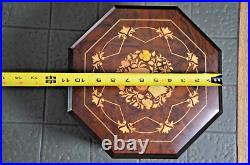 STUNNING Vintage Large SWISS Reuge Music & Jewelry Box Octagon Made in Italy