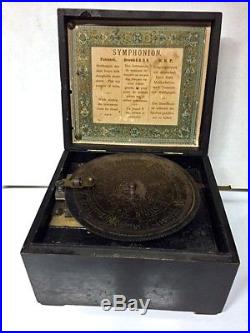 SYMPHONION Brevete Patent Antique Music Box in Great Condition