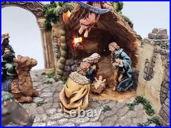 San Francisco Music Box Company Bethlehem Nativity Scene in Box Lights Up