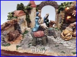 San Francisco Music Box Company Bethlehem Nativity Scene in Box Lights Up