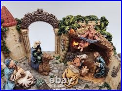 San Francisco Music Box Company Bethlehem Nativity Scene in Box Lights Up