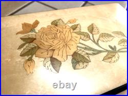 San Francisco Music Box Giglio Asla Inlaid Wooden Jewelry with Key Sorrento ITALY