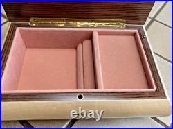 San Francisco Music Box Giglio Asla Inlaid Wooden Jewelry with Key Sorrento ITALY