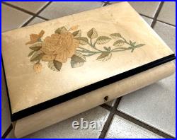 San Francisco Music Box Giglio Asla Inlaid Wooden Jewelry with Key Sorrento ITALY