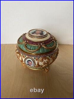 San Francisco Music Box Scarlett Gone With The Wind Trinket Music Box round rare