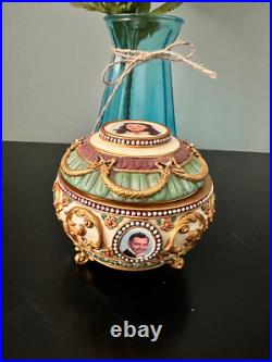 San Francisco Music Box Scarlett Gone With The Wind Trinket Music Box round rare San Francisco Music Box Scarlett Gone With The Wind Trinket Music Box round rare