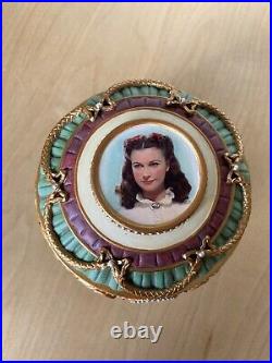 San Francisco Music Box Scarlett Gone With The Wind Trinket Music Box round rare