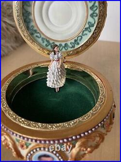 San Francisco Music Box Scarlett Gone With The Wind Trinket Music Box round rare