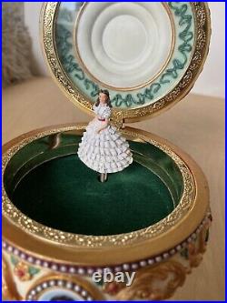 San Francisco Music Box Scarlett Gone With The Wind Trinket Music Box round rare