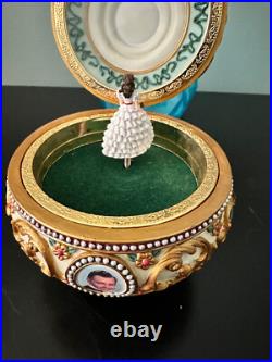 San Francisco Music Box Scarlett Gone With The Wind Trinket Music Box round rare San Francisco Music Box Scarlett Gone With The Wind Trinket Music Box round rare