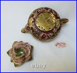 San Francisco Music Box Teapot Limited Floral Enameled Cloisonne Art Handmade