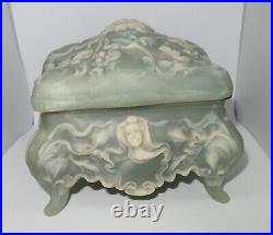 Sankyo Cameo Cherub INCOLAY STONE Music Box 30 Note Movement Plays Edelweiss