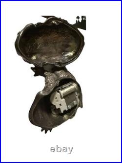 Sankyo Frog Shaped Metal Wind-Up Music Box Collectible Japan