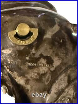 Sankyo Frog Shaped Metal Wind-Up Music Box Collectible Japan