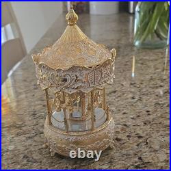 Sankyo Gold Carousel Music Box Made in Japan 1970-Now Decorative Collectible