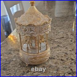 Sankyo Gold Carousel Music Box Made in Japan 1970-Now Decorative Collectible