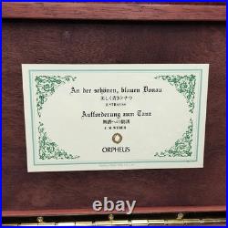 Sankyo Orpheus Music Box 50 notes The Blue Danube Invitation to the Dance JAPAN