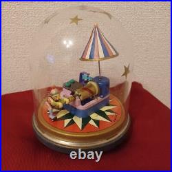 Sankyo music box clockwork dome type clown vintage