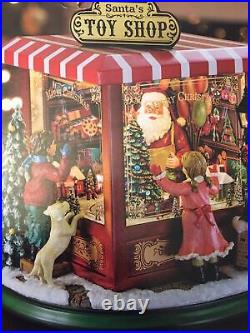 Santa's Toy Shop Music Box Christmas Musical Lighted Motion Plays 8 songs NEW