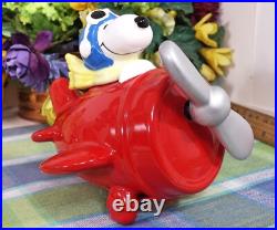 Schmid Snoopy Red Airplane Musical Music box Lovely