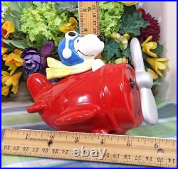 Schmid Snoopy Red Airplane Musical Music box Lovely