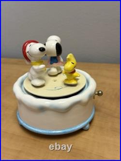 Schmid Snoopy SKATERS WALTZ Ice-Skate Music Box Very Rare HTF