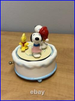 Schmid Snoopy SKATERS WALTZ Ice-Skate Music Box Very Rare HTF