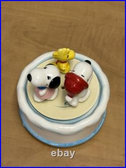 Schmid Snoopy SKATERS WALTZ Ice-Skate Music Box Very Rare HTF