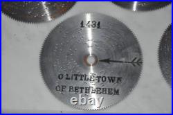 Set of 14 Music Box Discs Popular Songs Thorens AD-30D