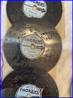 Set of 20 in 2 boxes, 4.5 Thorens Music Box Discs, HARD TO FIND DISK Christmas