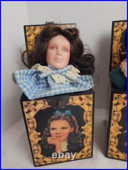 Set of 4 Vtg Wizard Of Oz 50th Anniversary Musical Jack In The Box READ Priority