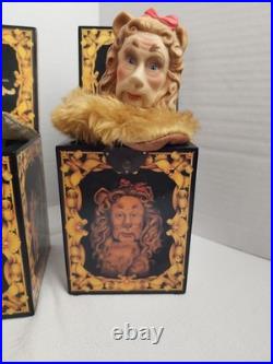 Set of 4 Vtg Wizard Of Oz 50th Anniversary Musical Jack In The Box READ Priority