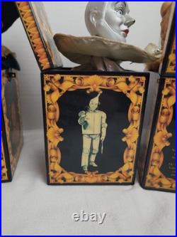 Set of 4 Vtg Wizard Of Oz 50th Anniversary Musical Jack In The Box READ Priority