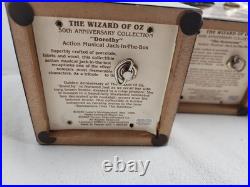 Set of 4 Vtg Wizard Of Oz 50th Anniversary Musical Jack In The Box READ Priority