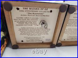 Set of 4 Vtg Wizard Of Oz 50th Anniversary Musical Jack In The Box READ Priority