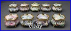 Set of 9 Lena Liu's Enchanted Wings Porcelain 4 x 3.5 Music Box Collection