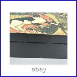 Signed Vintage 1980 K Michiko Musical Jewelry Box Cats Memory Song Japan B352/A