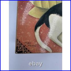 Signed Vintage 1980 K Michiko Musical Jewelry Box Cats Memory Song Japan B352/A
