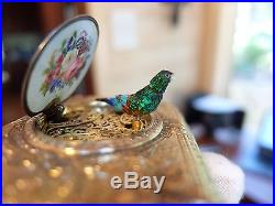 Silver And Enamel Fuseé Singing Bird Box By Charles Bruguier (watch Video)