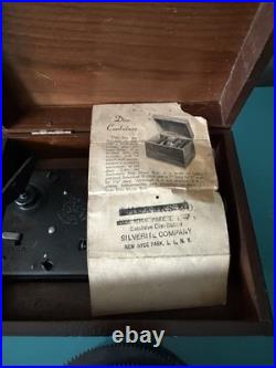Silverite THORENS Automatic Disc Music Box Antique Working Condition 15 Discs