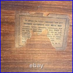 Silverlite Thorens Vintage Music Player With Narcissus D 232 Music Disc
