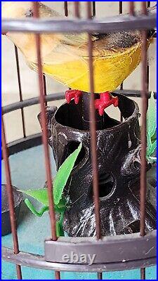 Singing & Dancing Bird in cage Vintage Bird sounds Automaton Battery