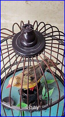 Singing & Dancing Bird in cage Vintage Bird sounds Automaton Battery