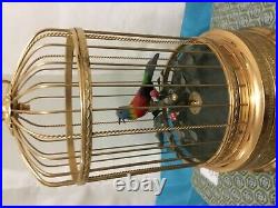 Singing bird in a cage musical automaton box mechanical works perfect NEW VIDEO