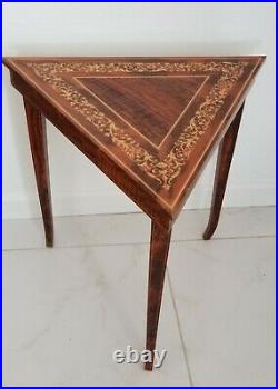 Single Reuge Italian Music Box Side Table Height 21 × Length 22 inches
