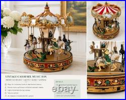 Smithsonian Musical Holiday Carousel Christmas Music Box 2003 w Box Pap G2U