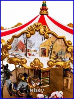 Smithsonian Musical Holiday Carousel Christmas Music Box 2003 w Box Pap G2U